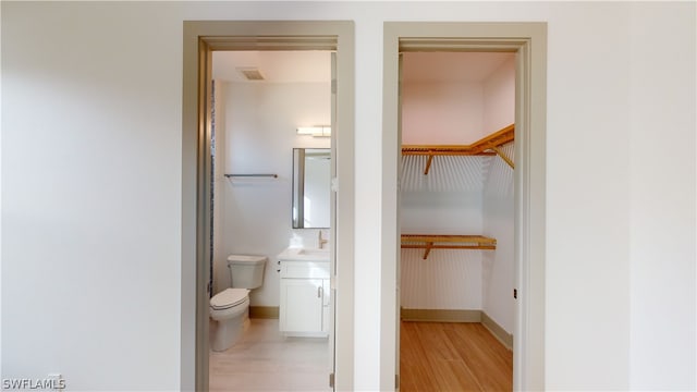 interior space with light wood-type flooring