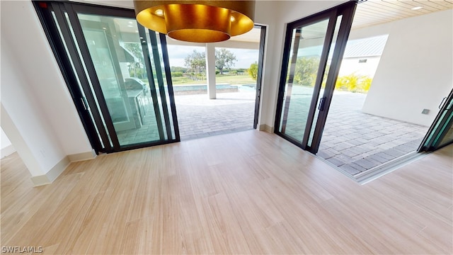 entryway featuring light wood-type flooring