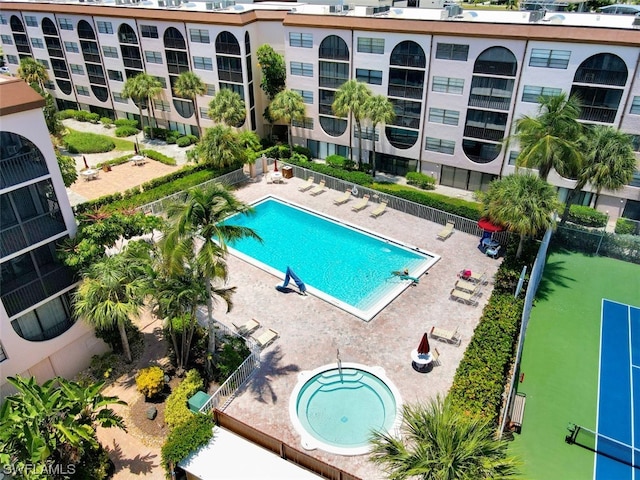 view of pool with a patio area