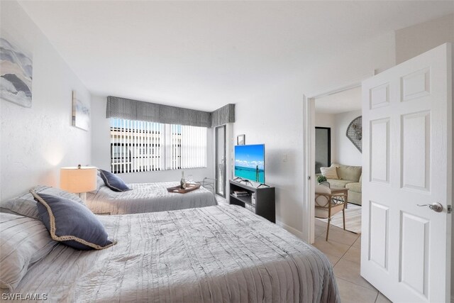 view of tiled bedroom