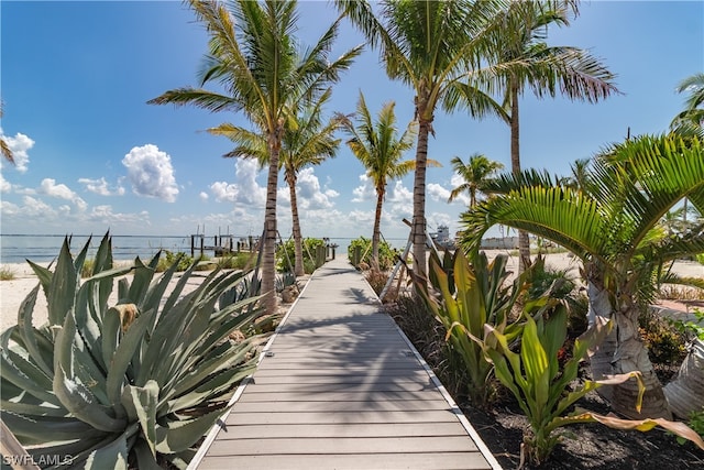 view of home's community featuring a water view