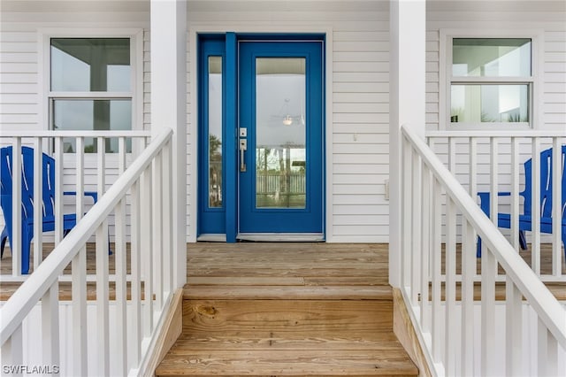 view of doorway to property