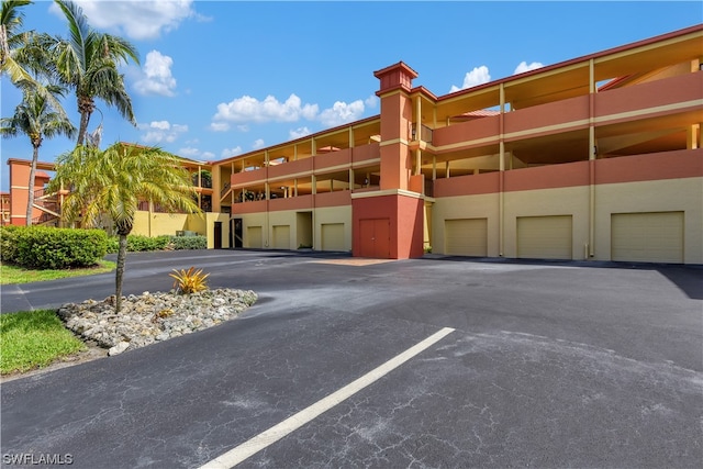 view of property featuring a garage