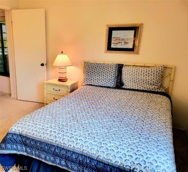 bedroom with carpet floors