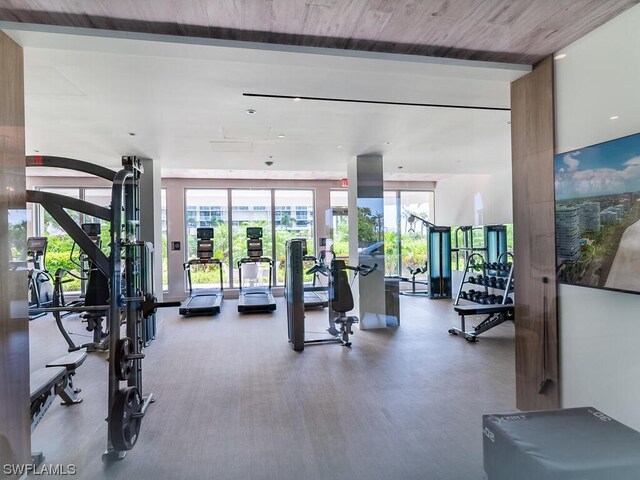 view of workout area