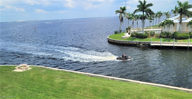 view of property view of water