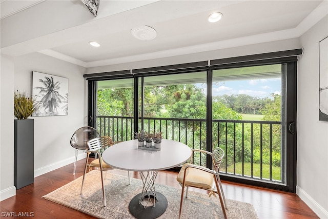 view of sunroom