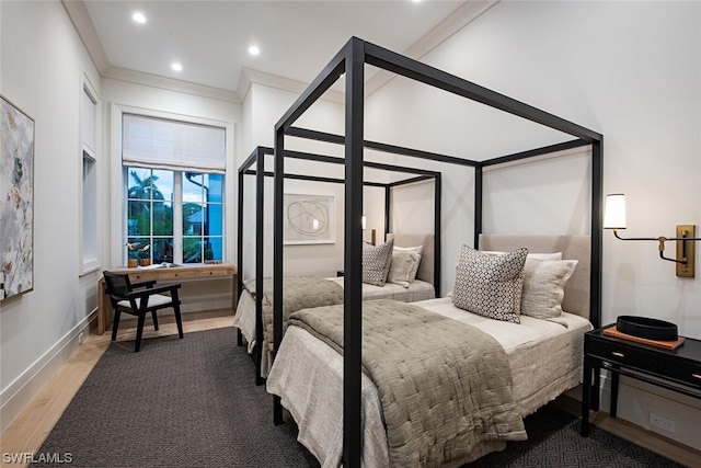 bedroom featuring hardwood / wood-style floors