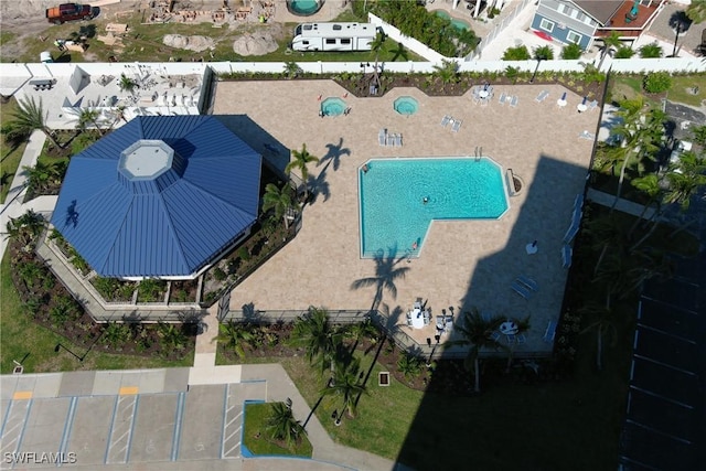 4753 Estero Blvd Unit 1005, Fort Myers Beach, FL 33931 - aerial view of a pool area