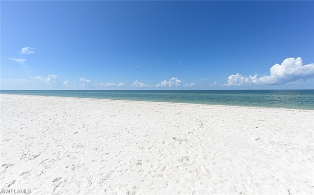 property view of water featuring a view of the beach