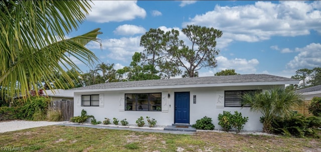 view of single story home