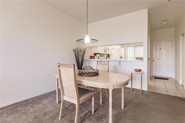 dining room with carpet