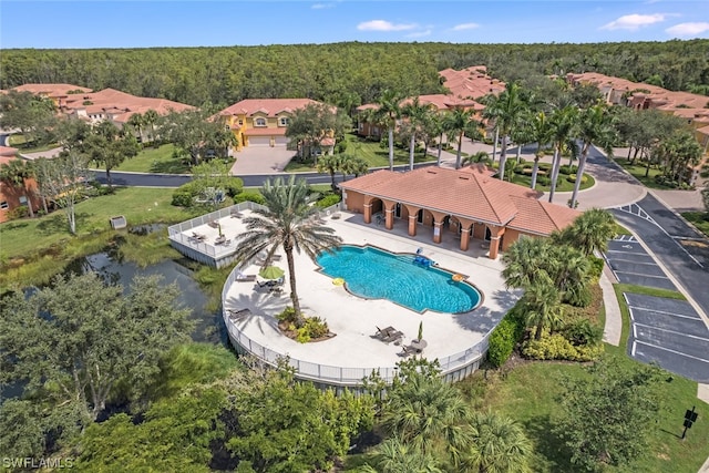 birds eye view of property