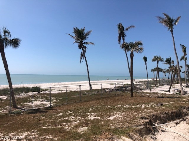 water view with a view of the beach