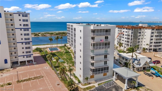 7000 Estero Blvd Unit 403, Fort Myers Beach, FL 33931 - drone / aerial view of apartment complex / building and a large body of water
