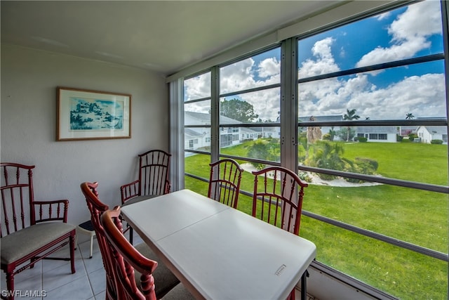 view of sunroom