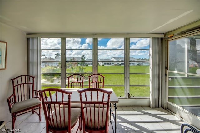 sunroom with plenty of natural light