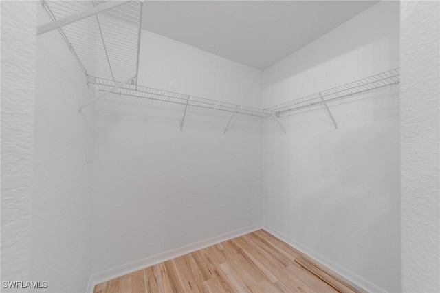 spacious closet with light wood-style floors