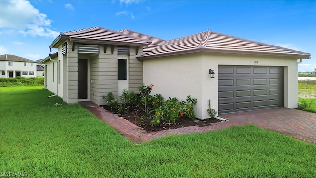 exterior space with a front lawn