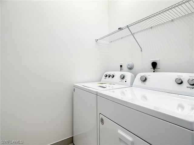 laundry room with hookup for an electric dryer and washer and dryer