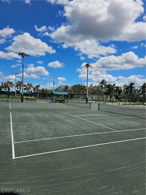 view of tennis court