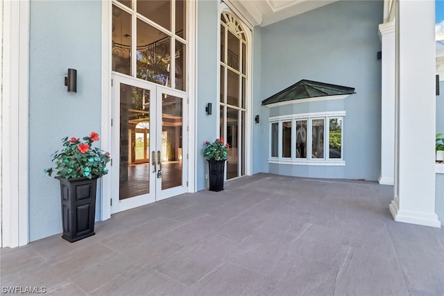 view of patio with french doors