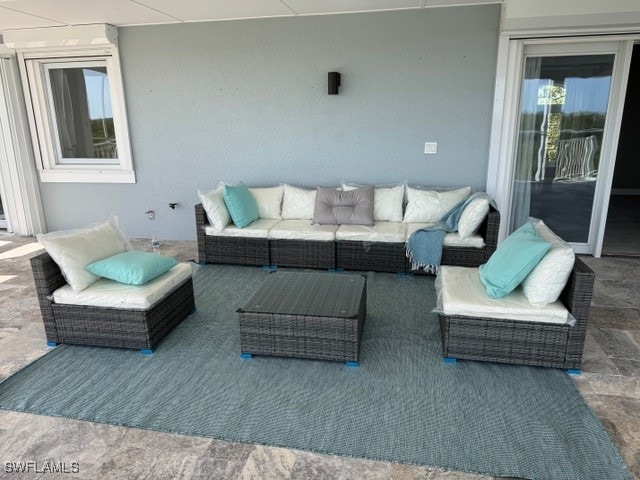 view of patio with outdoor lounge area