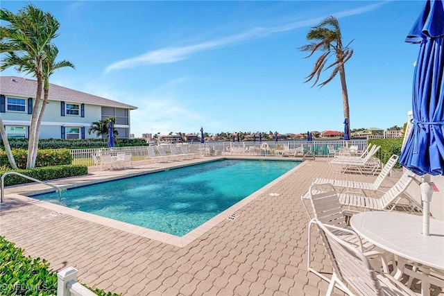 view of pool with a patio area