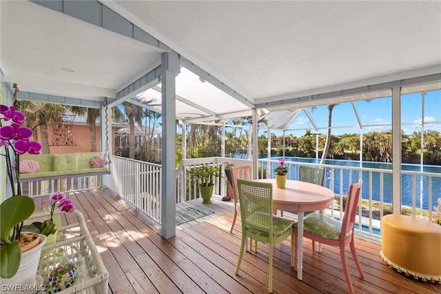 view of sunroom