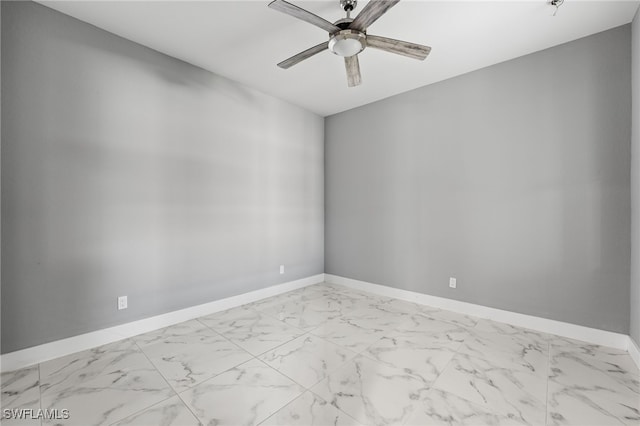 empty room with ceiling fan