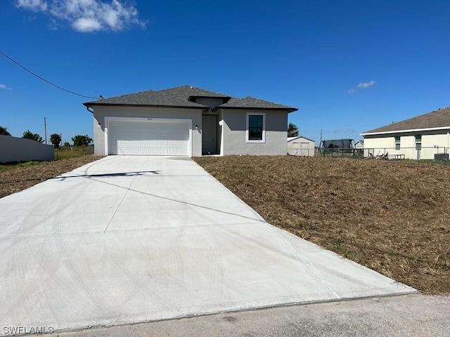 view of front facade with a garage