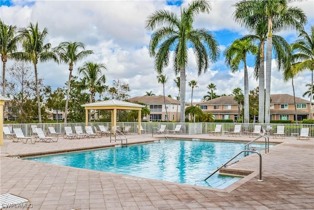 view of pool featuring a patio area