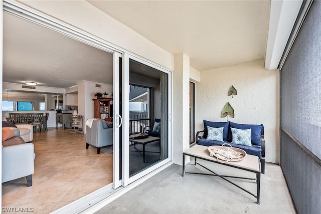 balcony with an outdoor living space