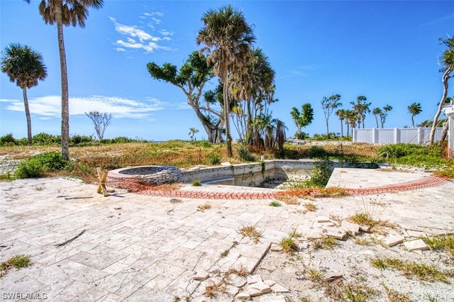 view of yard with a patio area