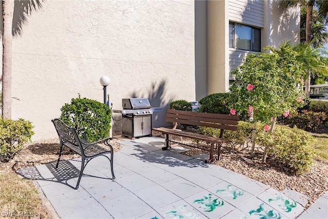 view of patio featuring grilling area