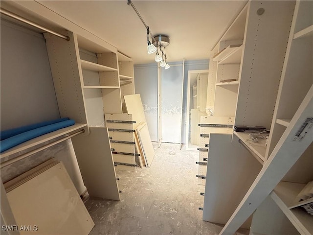 view of walk in closet