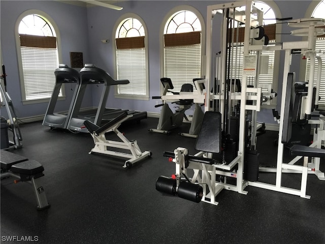 view of exercise room