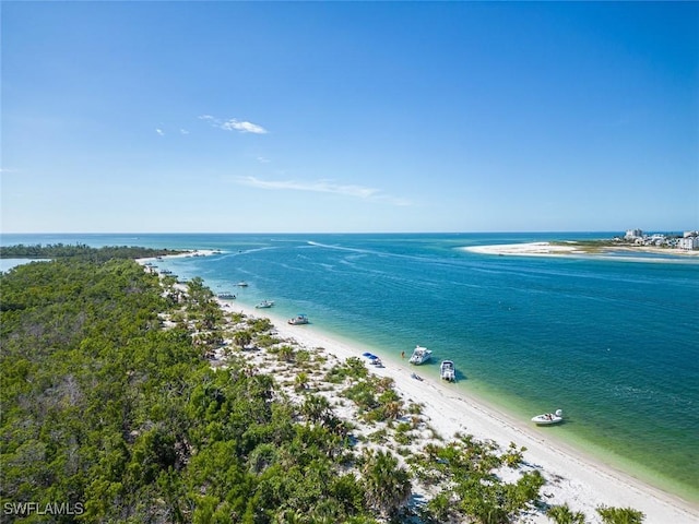 water view featuring a view of the beach