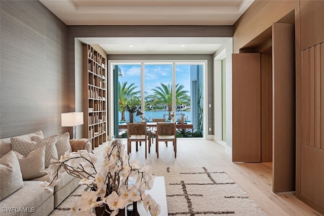 interior space with light wood-style flooring