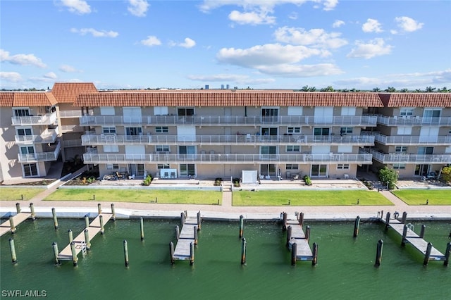 view of property featuring a water view