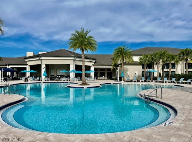 view of pool with a patio