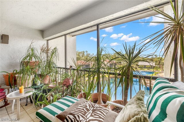 view of sunroom