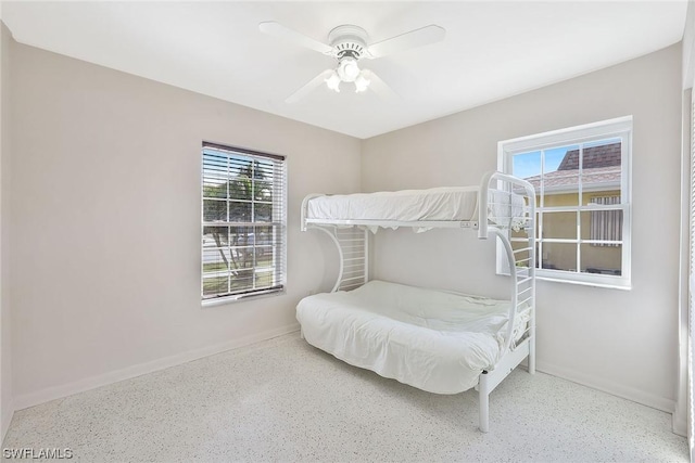 bedroom with ceiling fan