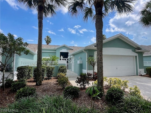 view of front of home featuring a garage