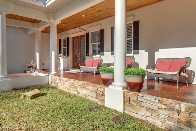 view of patio / terrace with covered porch