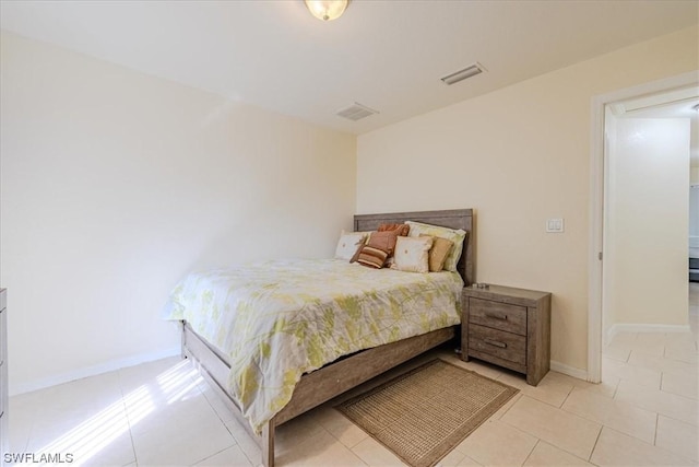 view of tiled bedroom