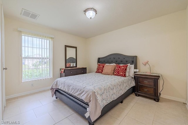 view of tiled bedroom