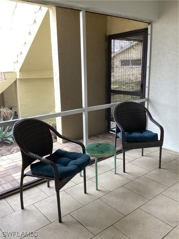 balcony with a patio