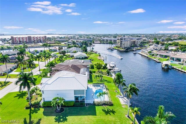4630 SE 20th Ave, Cape Coral, FL 33904 - birds eye view of property featuring a water view