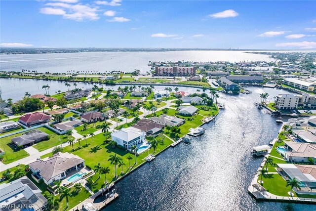 4630 SE 20th Ave, Cape Coral, FL 33904 - birds eye view of property with a water view